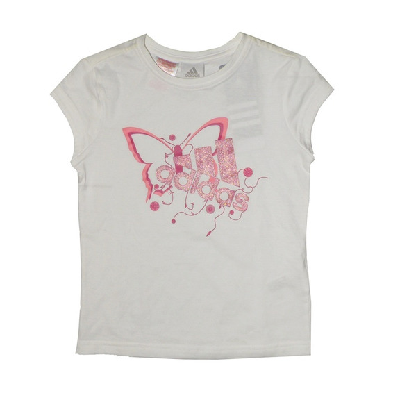 Adidas Camiseta Schmetterling YG (weiß)