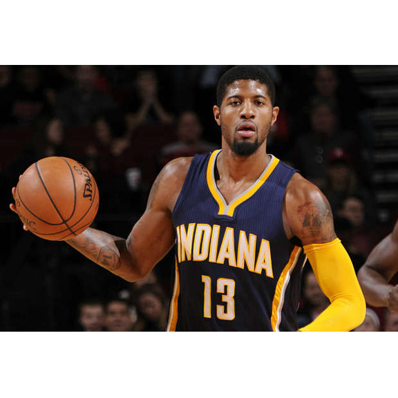 Adidas Camiseta Réplica Paul George Pacers (navy/amarilla)