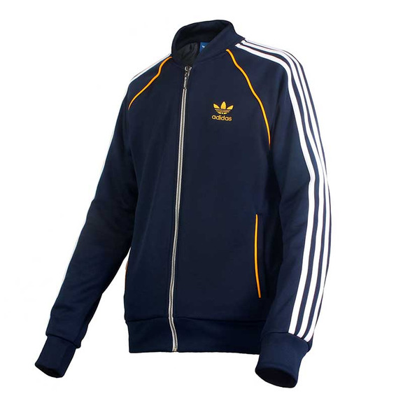 Adidas Original Superstar Track Topjacke (marine/tür/weiß)