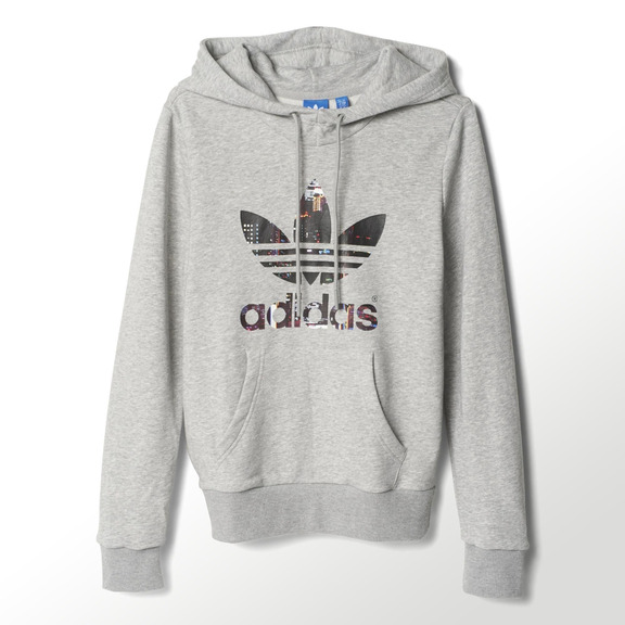 Original Adidas Sweatshirt Women Trefoil Logo (gris/multicolor)