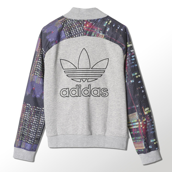 Original Adidas Damen Jacke Tokyo Logo Super TT (gris/black/multicolor)