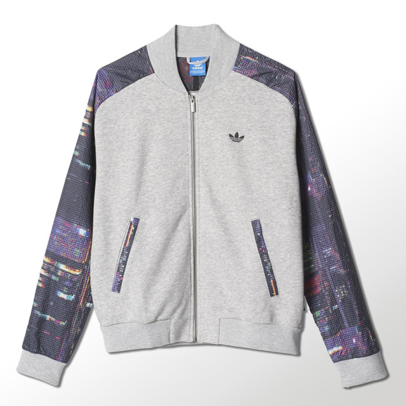 Original Adidas Damen Jacke Tokyo Logo Super TT (gris/black/multicolor)