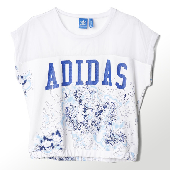 Original Adidas Camiseta Mujer London Logo (schwarz/blau)
