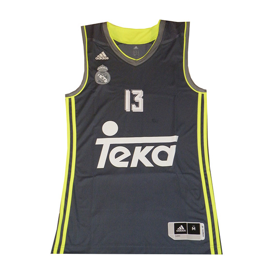 Camiseta Sergio Rodríguez #13# Real Madrid Basket 2015-2016 (gris/volt)