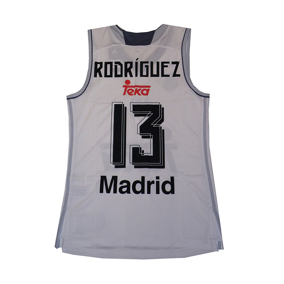 Camiseta Sergio Rodríguez #13# Real Madrid Basket 2015-2016 (blanco/gris)