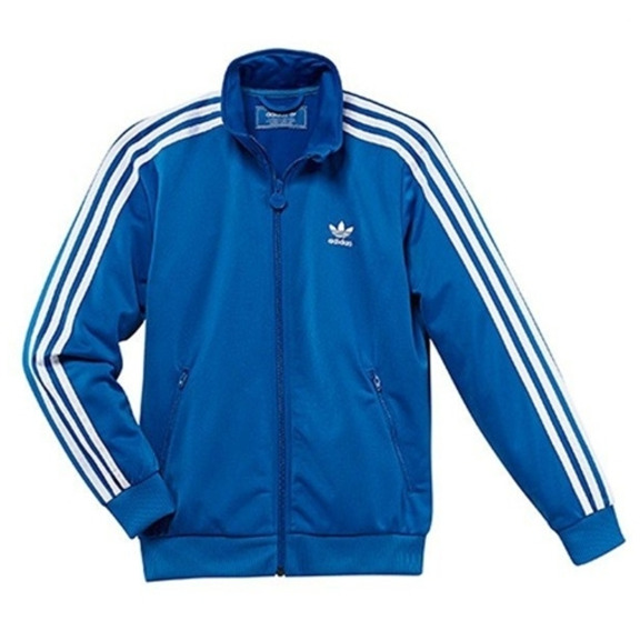 Adidas Junior Firebird TT Jacke (blau/weiß)
