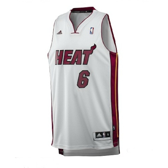 Adidas Camiseta Swingman Lebron James Miami (blanco)