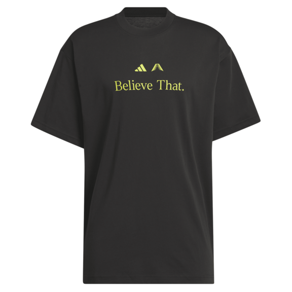 Adidas Basketball Anthony Edwards Believe That T-Shirt "Black/Preloved Lime"