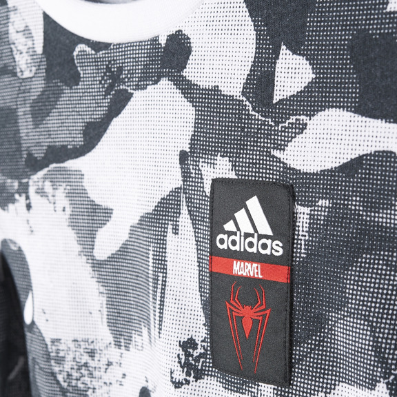 Adidas Marvel Boys Spider-Man Cotton Tee (Weiß/Schwarz/Scarlet)