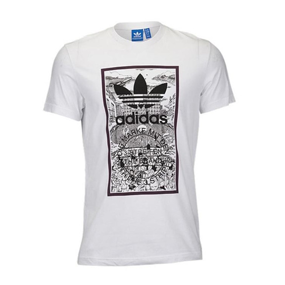 Adidas Originals Camiseta Hand Drawn Basketball (blanco)