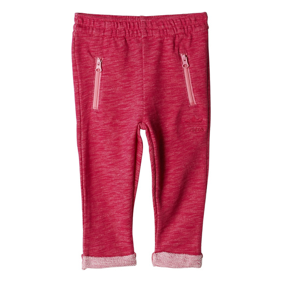 Adidas Originals Chándal Trefoil FT Crew Infants (mittelgrau/ kühn rosa)