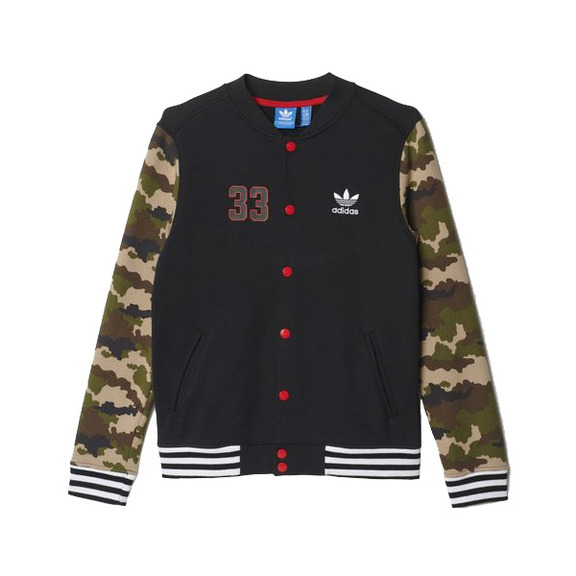 Adidas Originals FR Fleece Track Jacket J (schwarz/multicolor/scarlet)