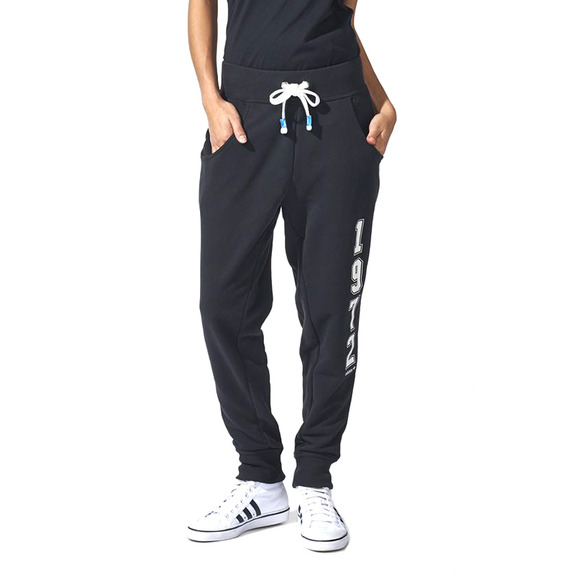 Original Adidas Damen Pant Logo Essentials Baggy (schwarz/weiß)