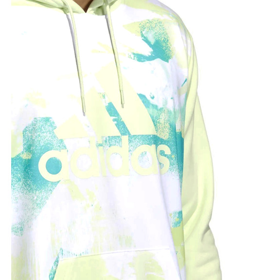 Adidas Sudadera Capucha Basket Allover Drucken "Lime"