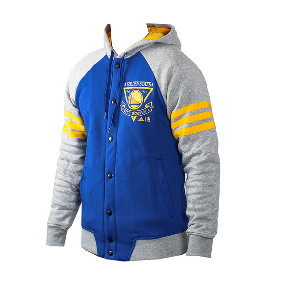Adidas Washed Baseballjacke Golden State Warrios (Azul/Gris/Amarillo)