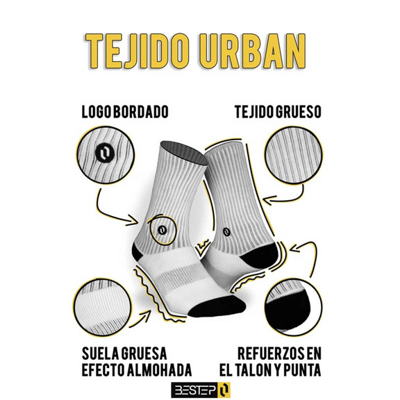 Calcetines Bestep Urban White Poison