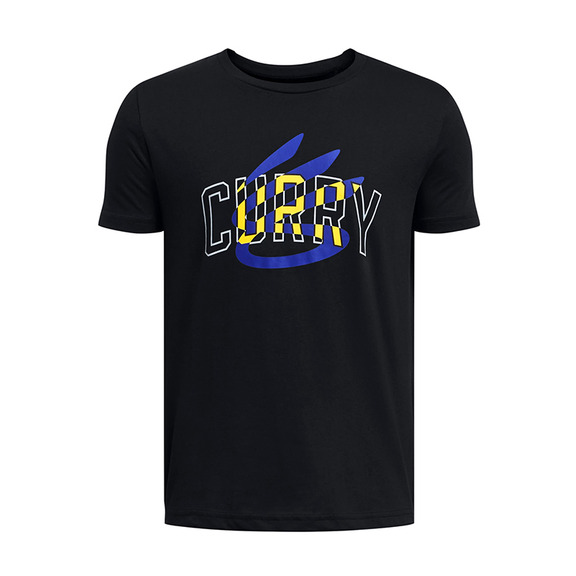 Curry Logo T-Shirt Jr. "Black Royal"