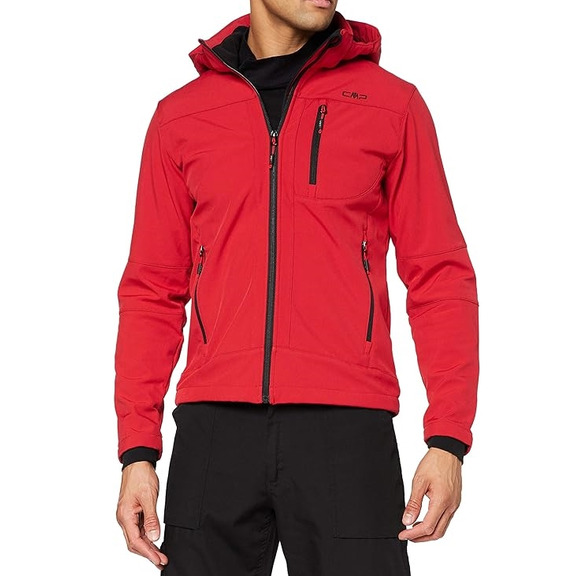 Campagnolo Softshell Jacke mit abnehmbarer Kapuze "Ferrari-Black"
