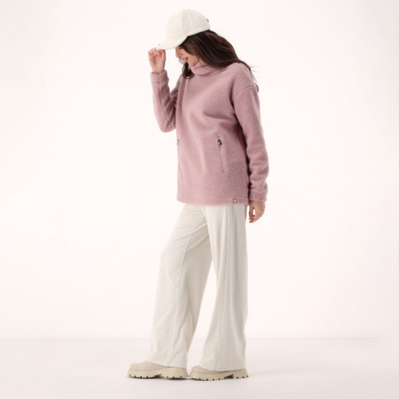 Campagnolo Women's faux fur teddy sweatshirt "Romantic Rose"