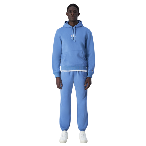 Champion Big C Logo Stickerei Fleece Hoodie "Teal Blue"