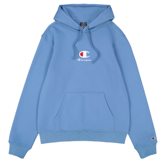 Champion Big C Logo Stickerei Fleece Hoodie "Teal Blue"