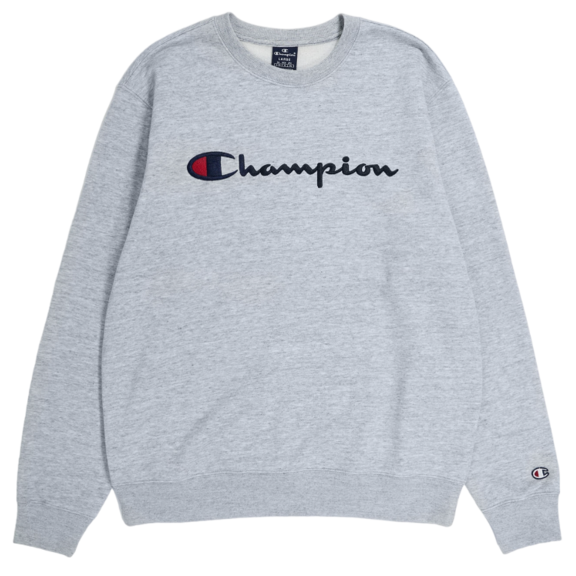 Champion bestickt Big Logo Crewneck Sweatshirt "Light Grey"