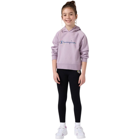 Champion Girls Fleece Hoodie with Big Logo Icons "Violet"