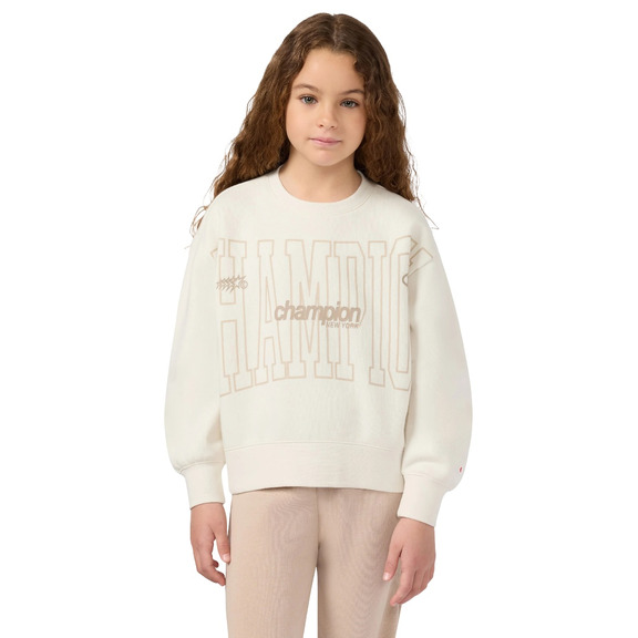 Champion Girls Fleece Sweatsuit with Ribbed Cuffs "Cream"
