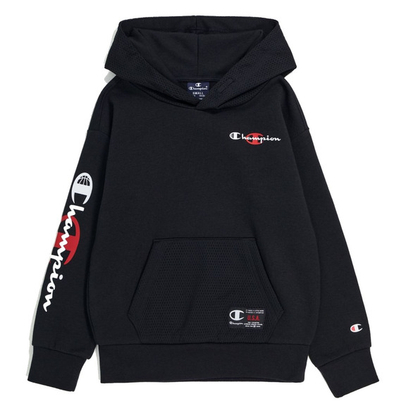 Champion Kids Basketball Logo Fleece Hoodie "Black"