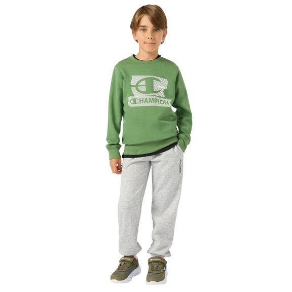 Champion Kids Graphic Crew Neck Sweatshirt "Green"