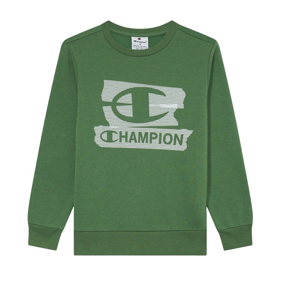 Champion Kids Graphic Crew Neck Sweatshirt "Green"