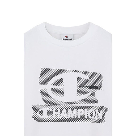 Champion Kids Graphic Crew Neck Sweatshirt "White"