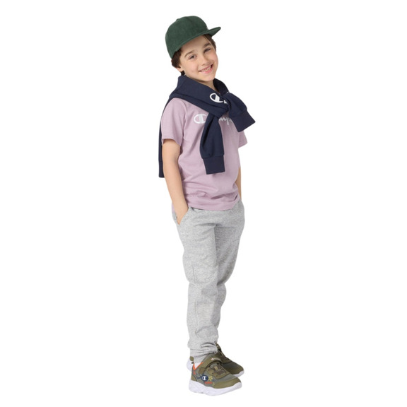 Champion Kids Rib Cuff Fleece Pants Icons "Light Grey"