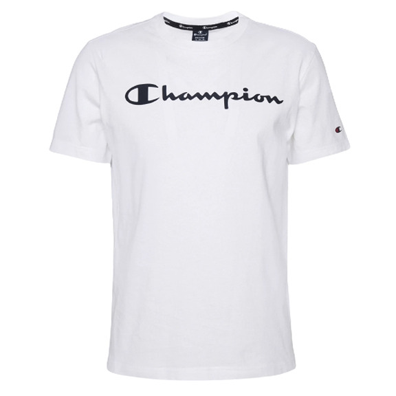 Champion Legacy Baumwolle Kontrast Scrip Logo T-Shirt "White"