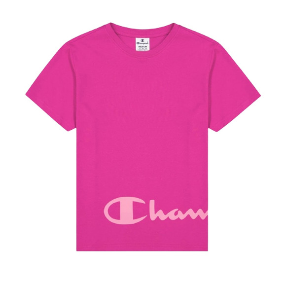 Champion Legacy Baumwoll T-Shirt mit bunten Details "Pink"