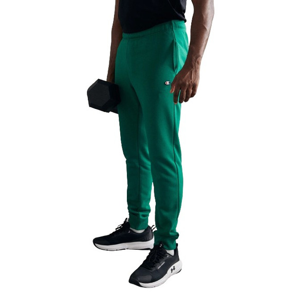 Champion Legacy Icon Rib Manschette Hosen C Logo "Dark Green"