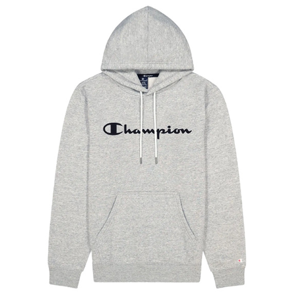 Champion Legacy Script Logo Baumwolle Terry Hoodie "Light Grey"