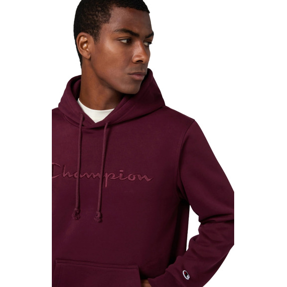 Champion Men’s Fleece Hoodie With Big Embroidered Logo Icons "Burgundy"