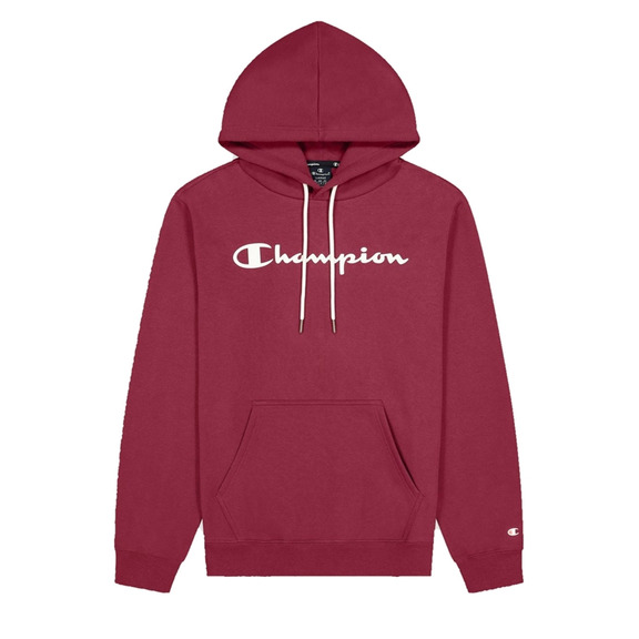 Champion Script Logo Print Baumwolle Terry Hoodie "Dark Purple"