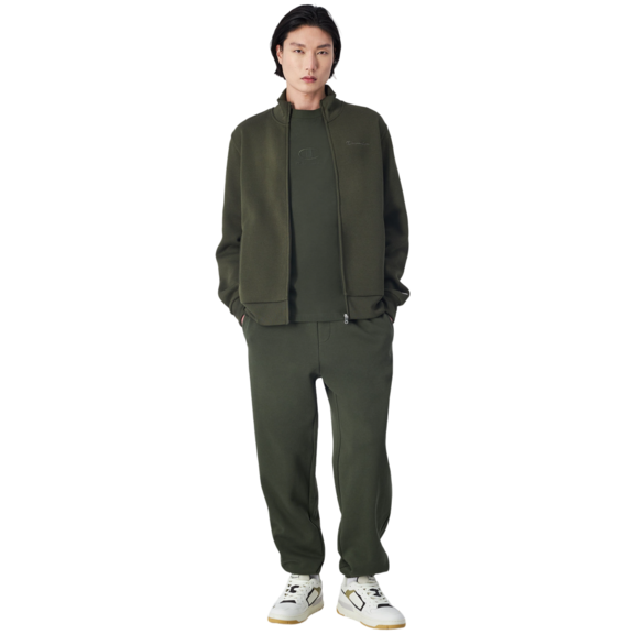 Champion Tonal C Logo Full Zip Strickpullover "Military Green"