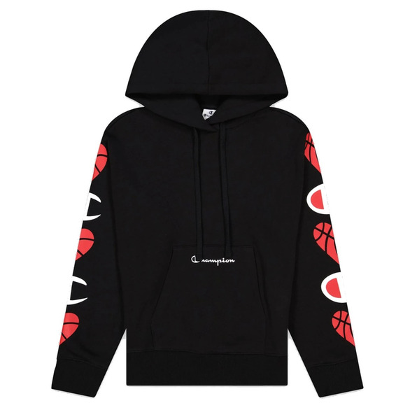 Champion Wm ́s Legacy Logo Ärmel Love Hoodie "Black"