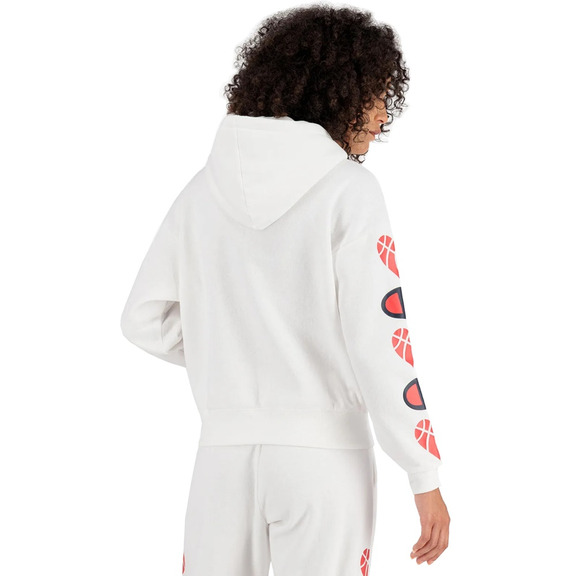 Champion Wm ́s Legacy Logo Ärmel Love Hoodie "White"