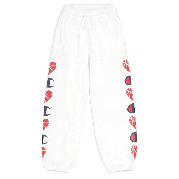 Champion Wn ́s Love Basketball Logo Tape Sleeve Pullover "White"