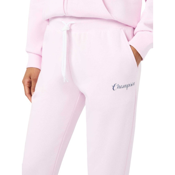 Champion Women's Script Logo Rib Cuff Jogger Pants "Pink"