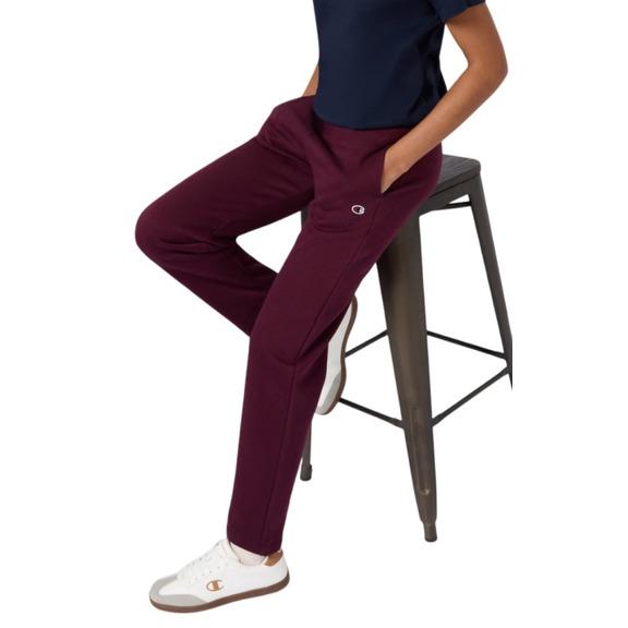 Champion WOMEN’S STRAIGHT HEM FLEECE JOGGERS ICONS "BURGUNDY"