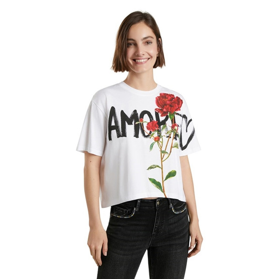 Desigual Celidonia Blumen T-Shirt