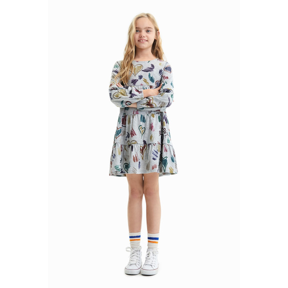 Mädchen Kleid Zeichnungen Herzen