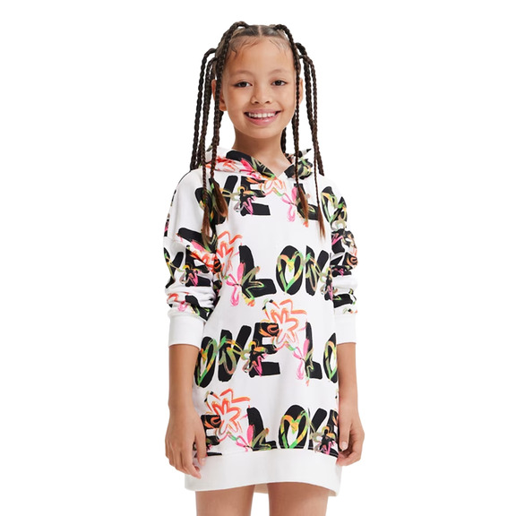 Mädchen Liebe Sweatshirt Kleid