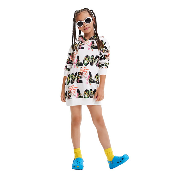Mädchen Liebe Sweatshirt Kleid