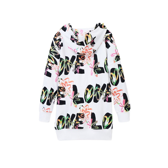 Mädchen Liebe Sweatshirt Kleid